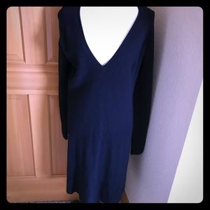 Halogen navy blue sweater dress M